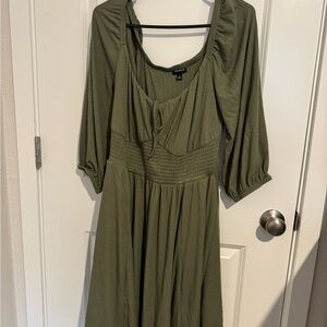 Torrid Sage Green Long Sleeve Dress